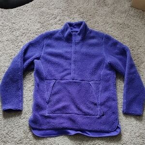 Blue Nike Yoga Men's Pinnacle Fleece Pullover Sherpa Sweatshirt Medium